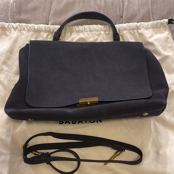 Aritzia Babaton dark Periwinkle purse with removable strap - Picture 3 of 11
